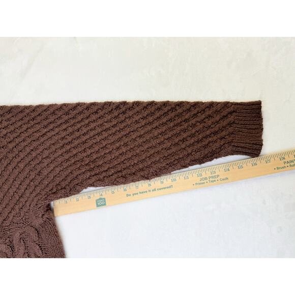 Natural Life Sweater Women’s Sz M Relaxed Oversized Cable Knit Fisherman cotton - Picture 7 of 7
